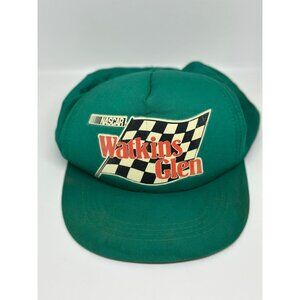 VTG NASCAR Watkins Glen Green Snapback Hat SZ Boys Adjustable RETRO 80s 90s
